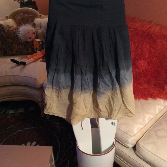 Solitaire Dresses & Skirts - Boho tie-Up Ombré Skirt